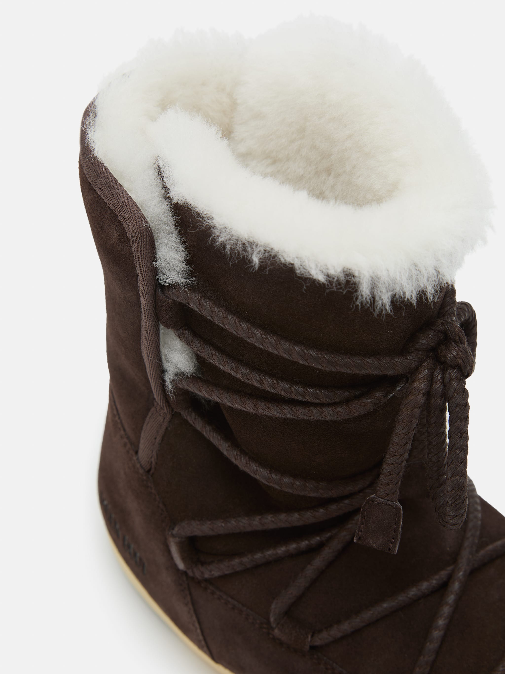 BOTAFAZOS EVX MARROM ESCURO EM SUEDE E SHEARLING