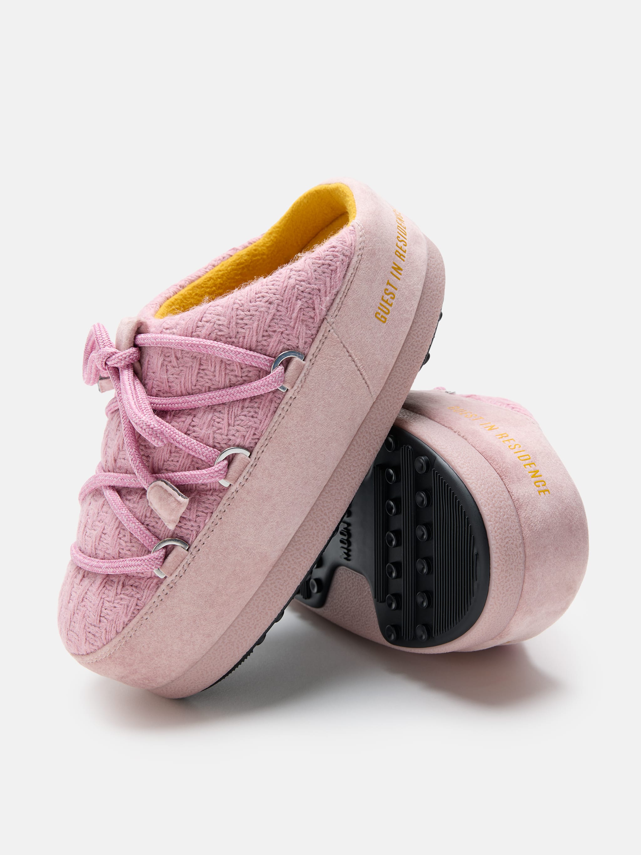 MOON BOOT X GUEST IN RESIDENCE EVX MULES DE MALHA ROSA