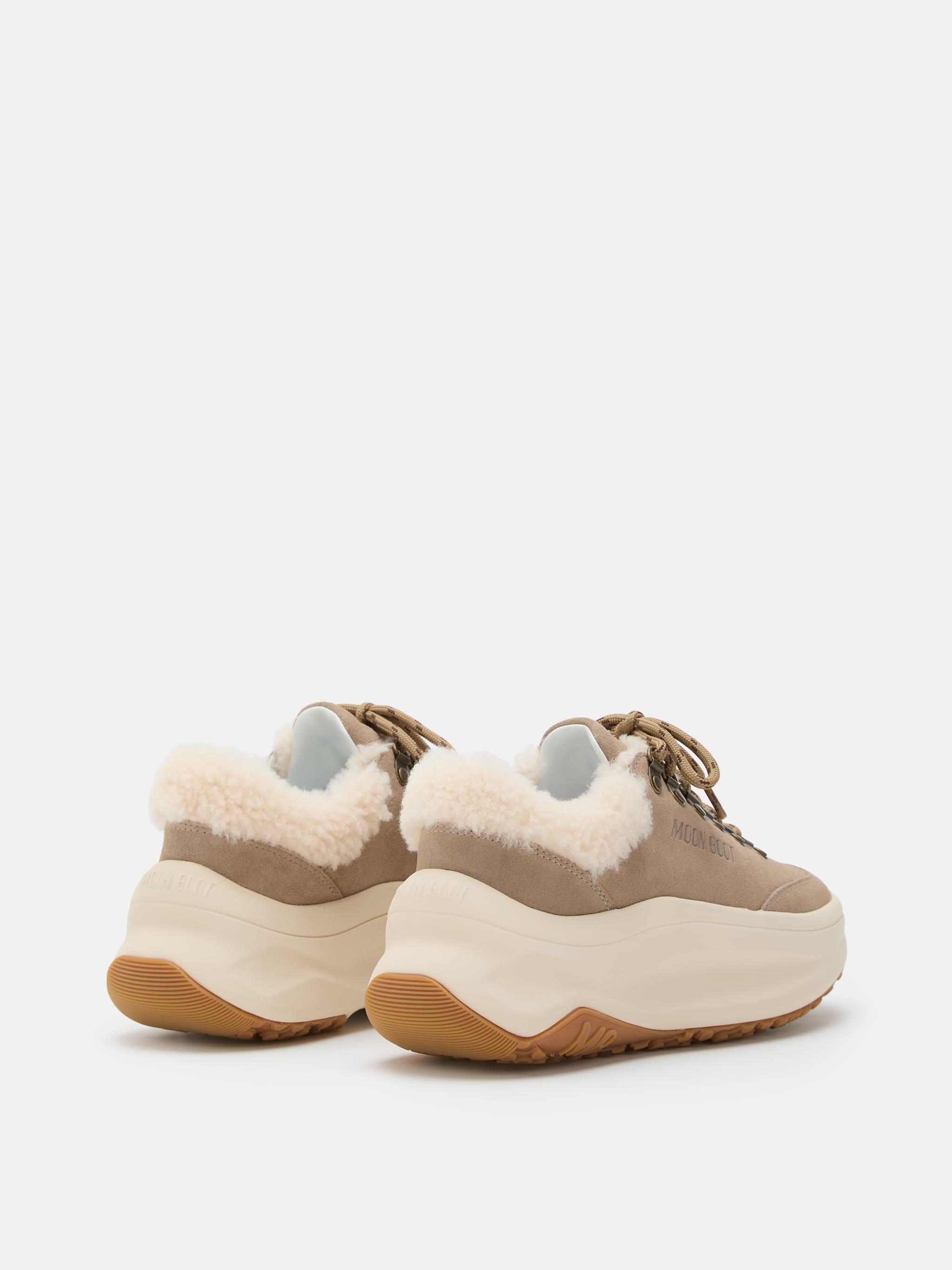 MOON247 CITY BEIGE SNEAKERS COM PELÚCIA