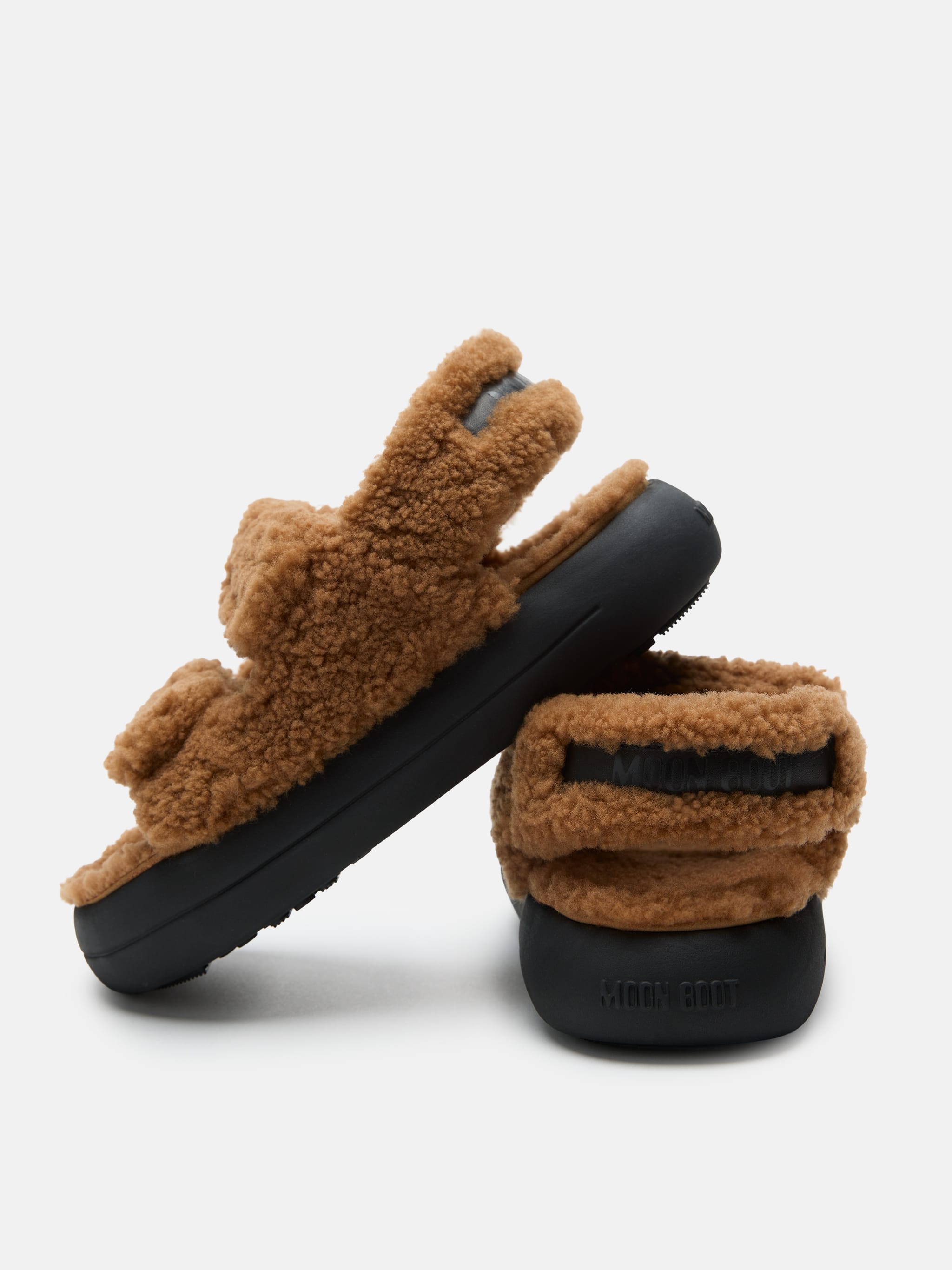 SANDÁLIAS MARROM DE SHEARLING