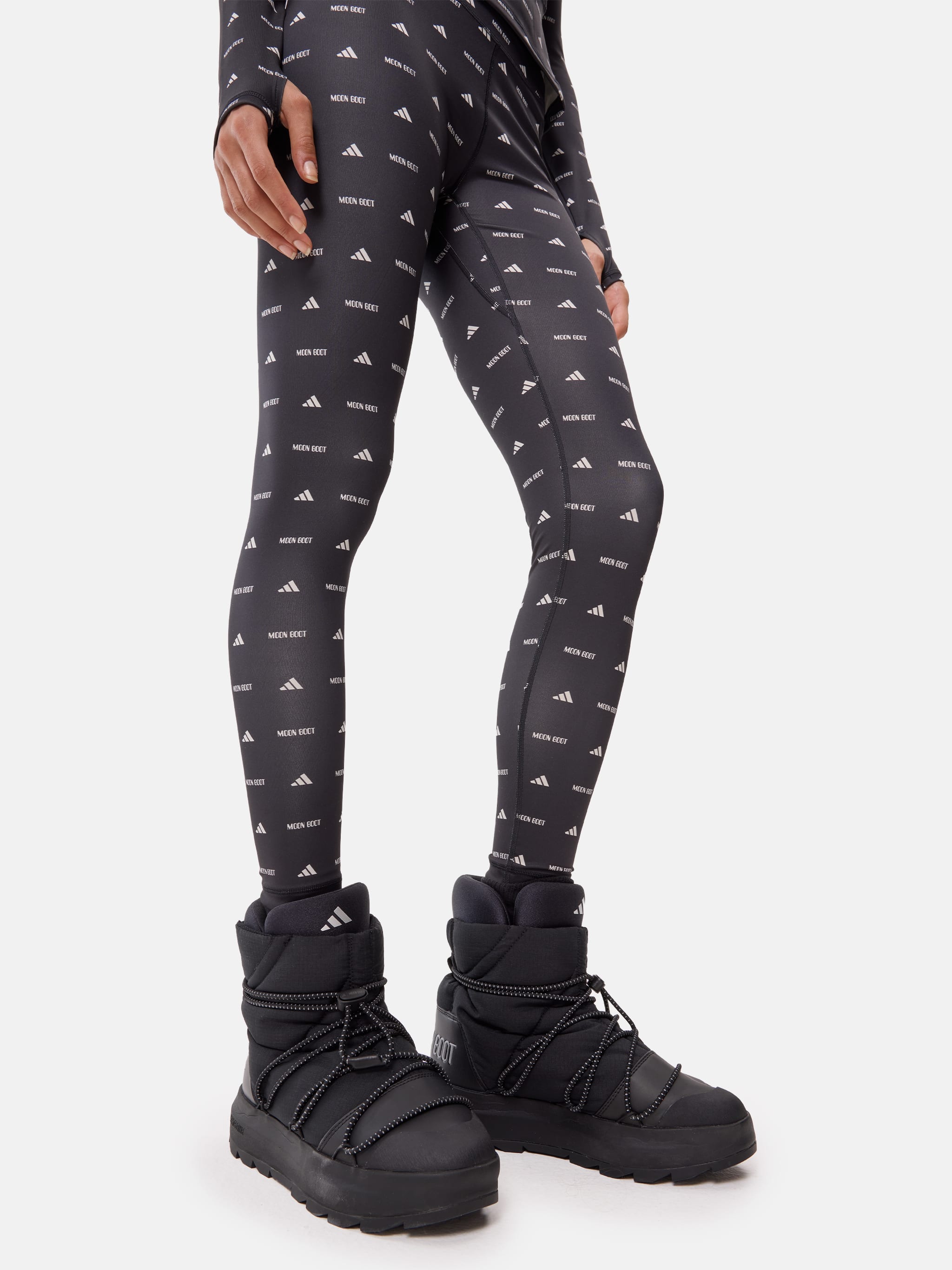 CALÇAS DE CORRIDA ADIDAS X MOON BOOT PRETAS