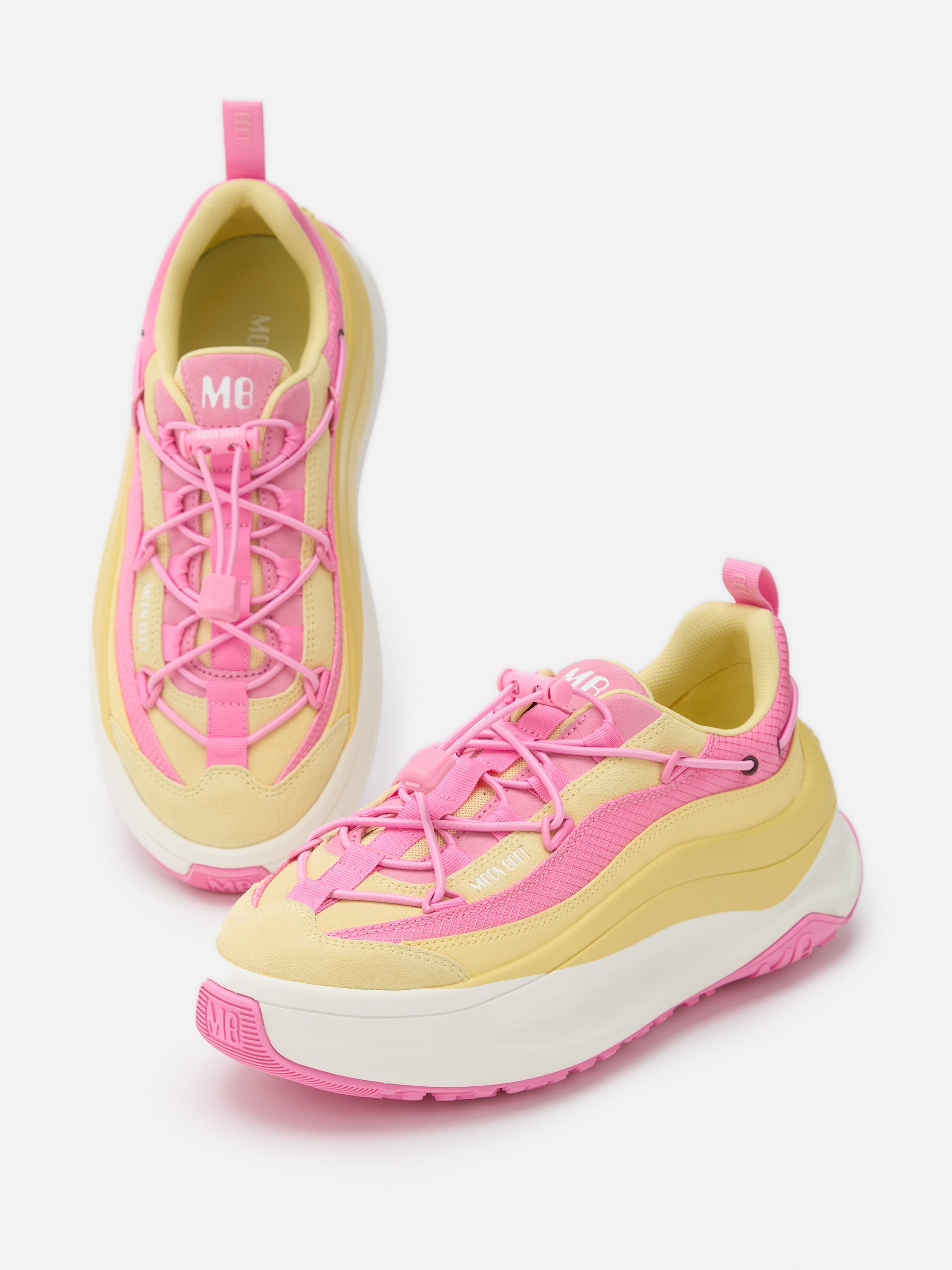 TÊNIS MOON247 XLACE AMARELO E ROSA