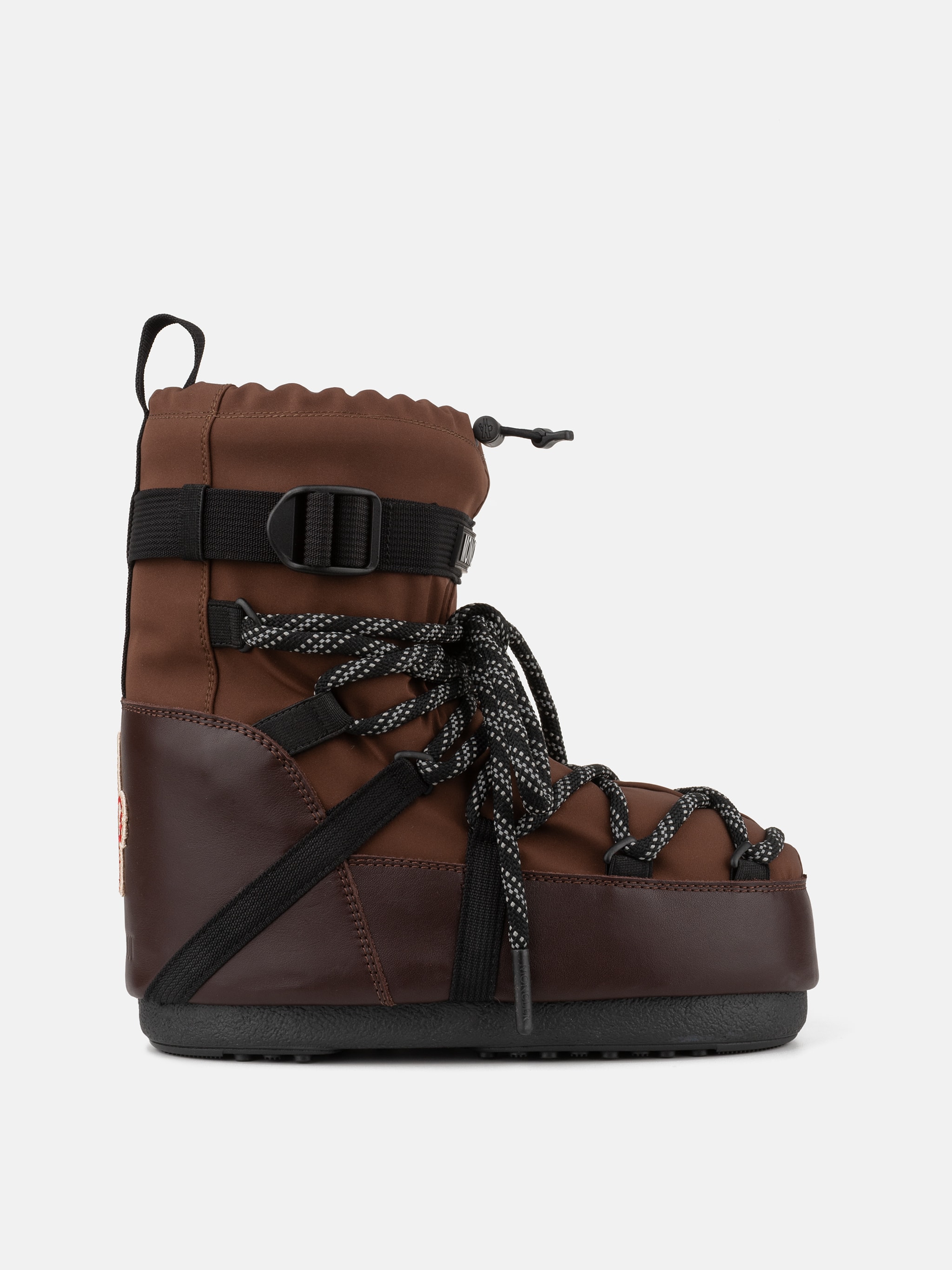 BOTAS MOON BOOT X MONCLER GRENOBLE ICON LOW MOKA MARROM