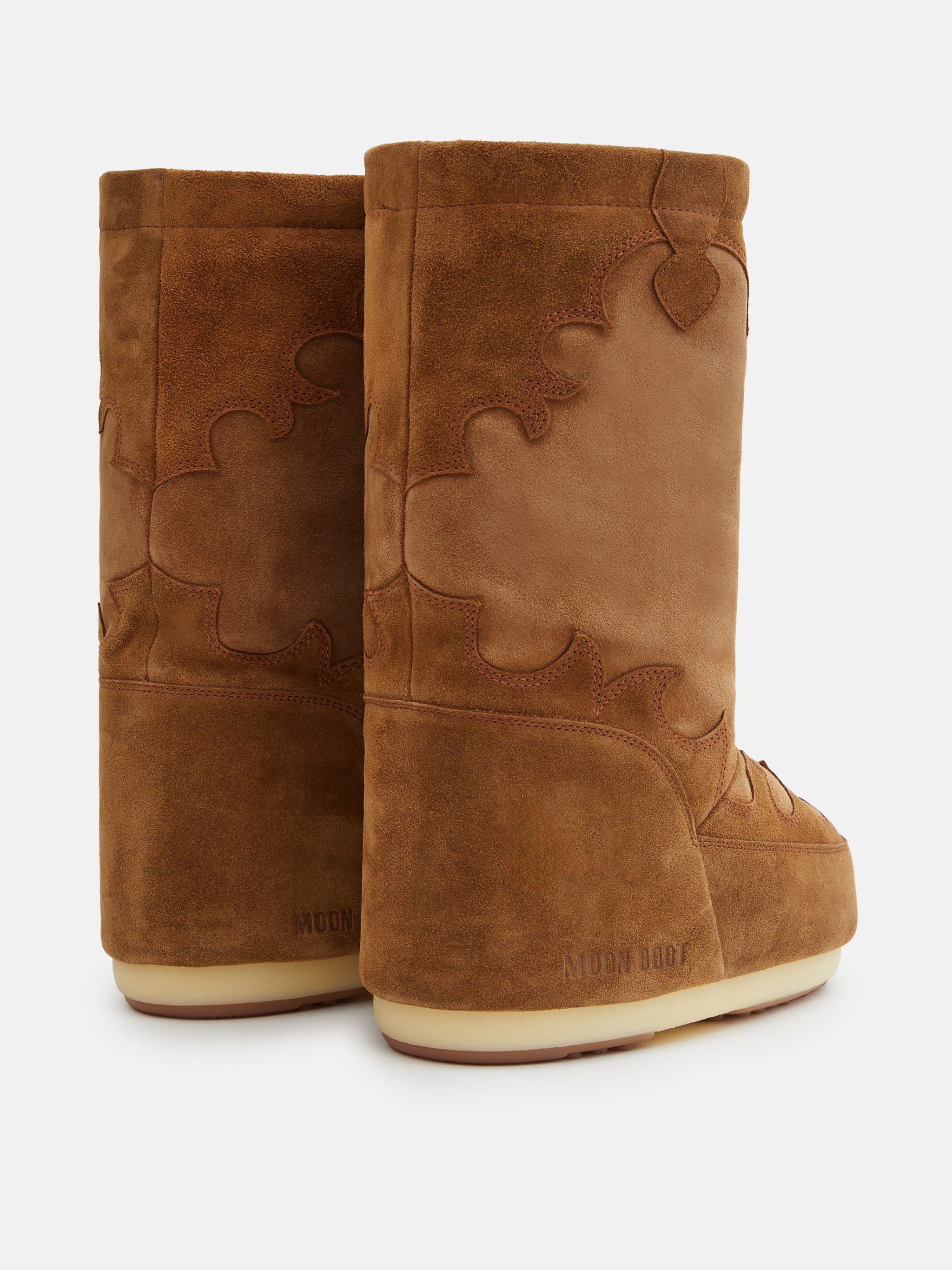 BOTAS MARROM COM EMBRIOIDOS EM SUEDE ICON