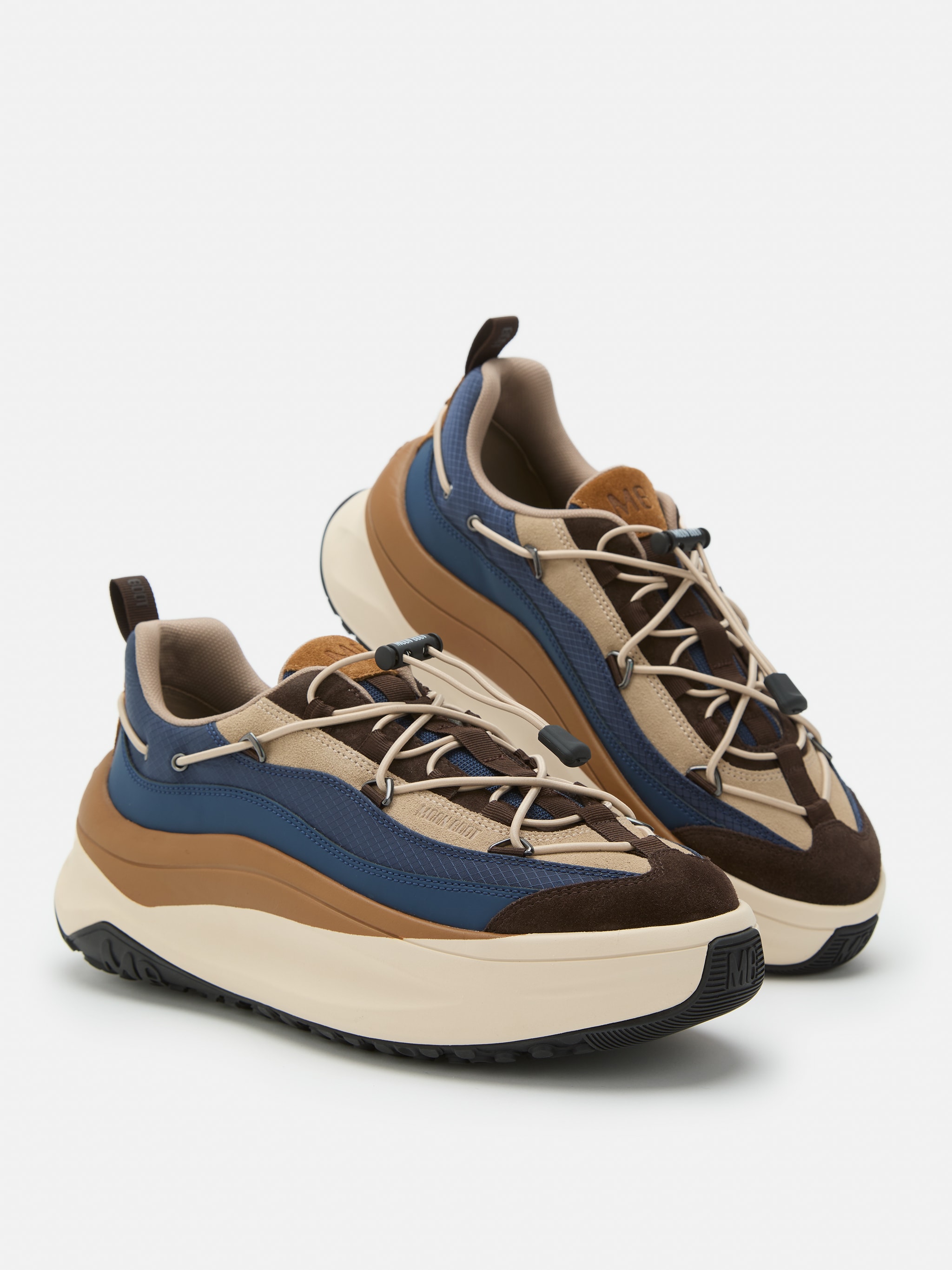 TÊNIS MOON247 XLACE AZUL MARINHO E CASTANHO