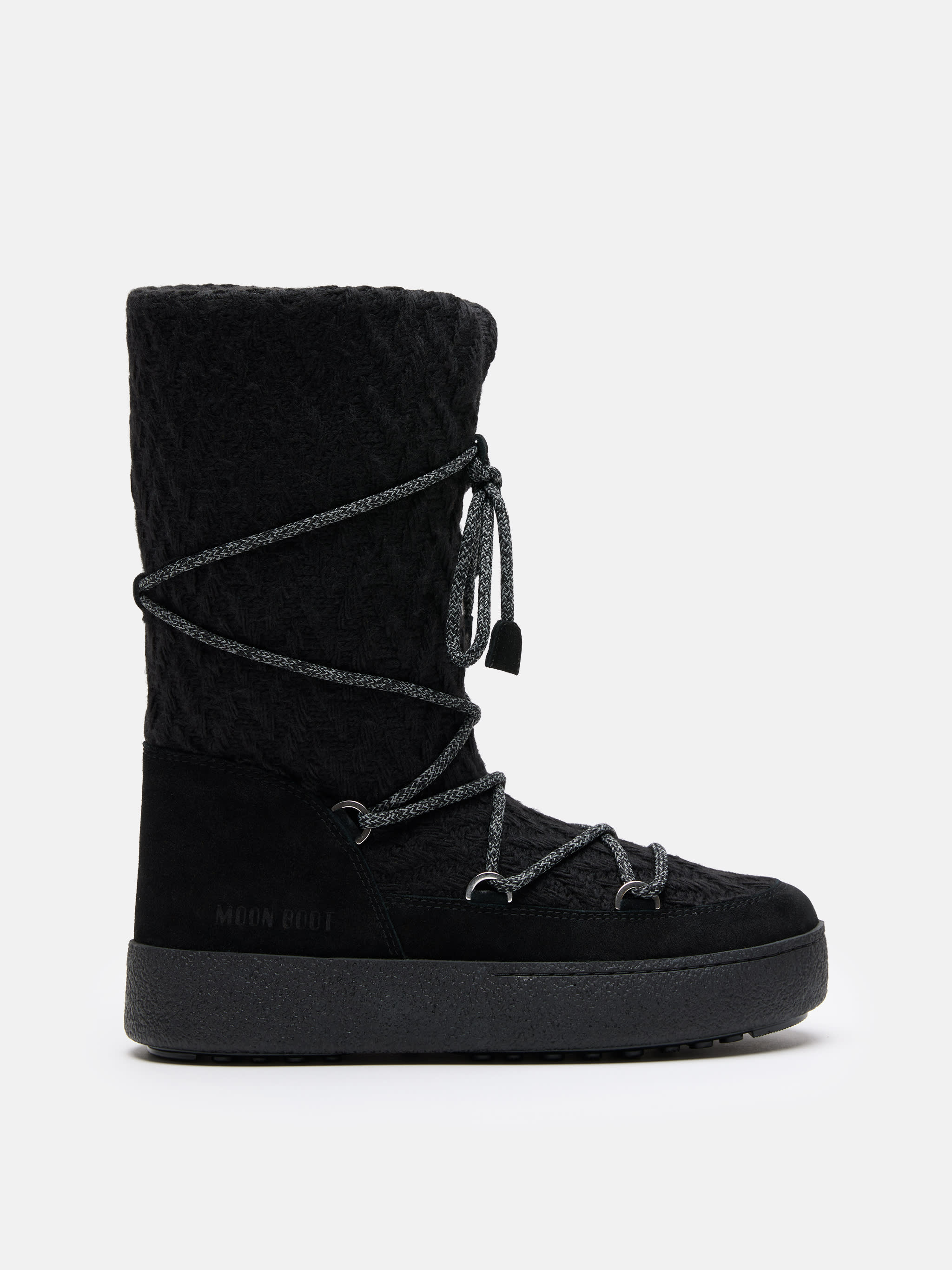 MOON BOOT X GUEST IN RESIDENCE LTRACK BOTAS PRETAS DE MALHA