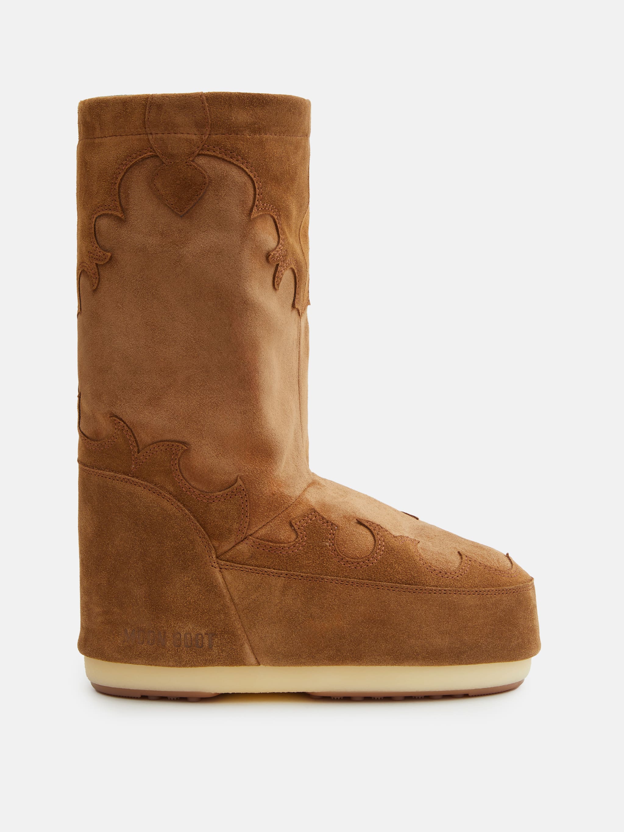 BOTAS MARROM COM EMBRIOIDOS EM SUEDE ICON