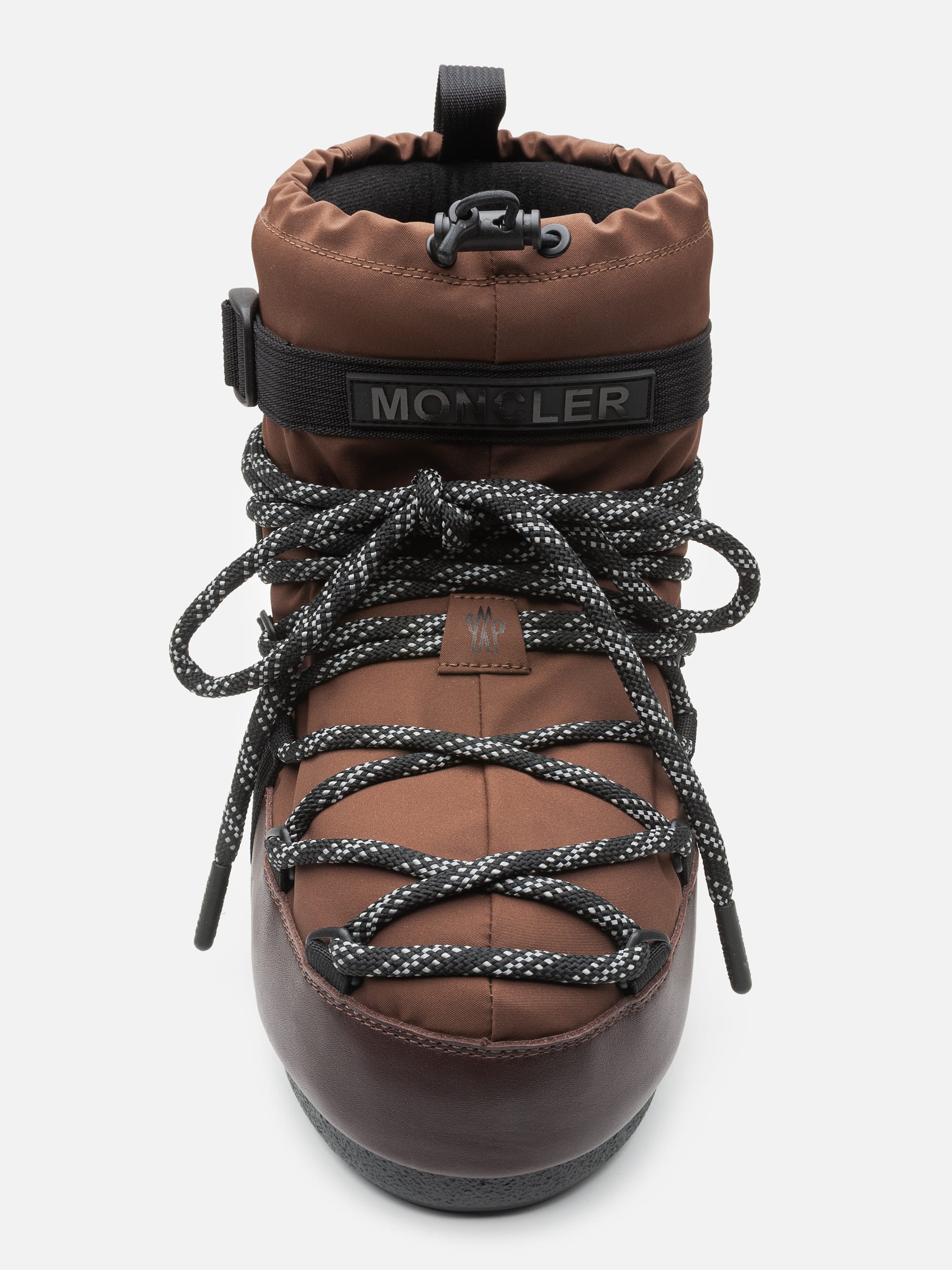 BOTAS MOON BOOT X MONCLER GRENOBLE ICON LOW MOKA MARROM
