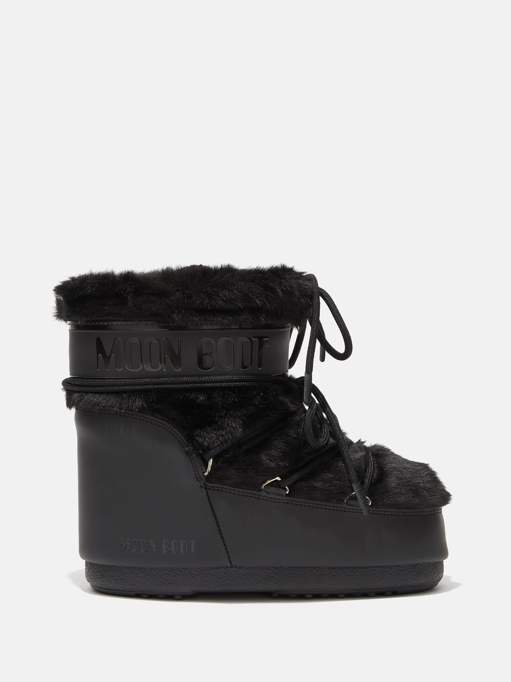 BOTA DE PELÚCIA PRETA BAIXA ICON