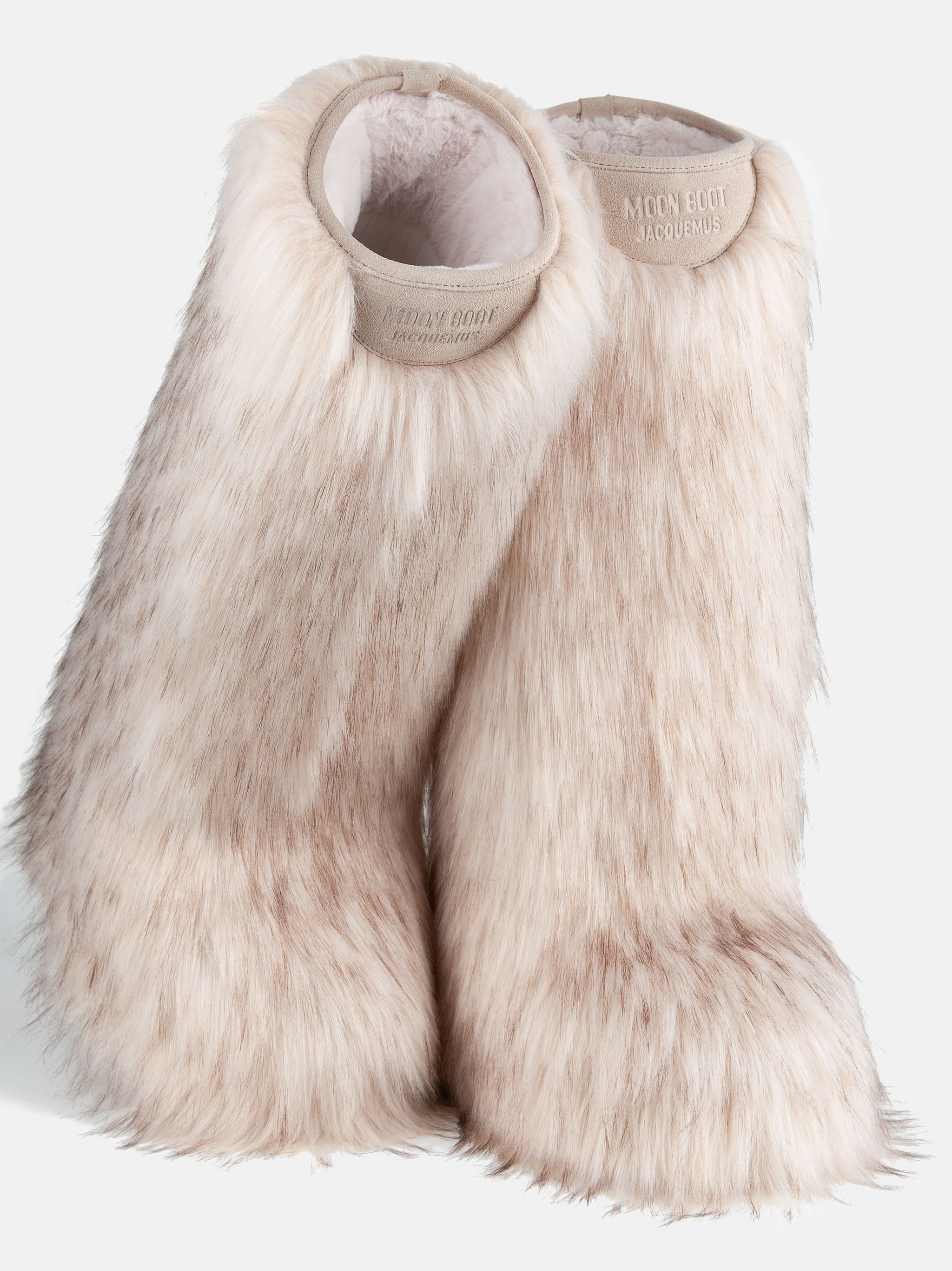 Jacquemus + Moon Boot Icon Yeti High Branco Botas de Pelo Falso