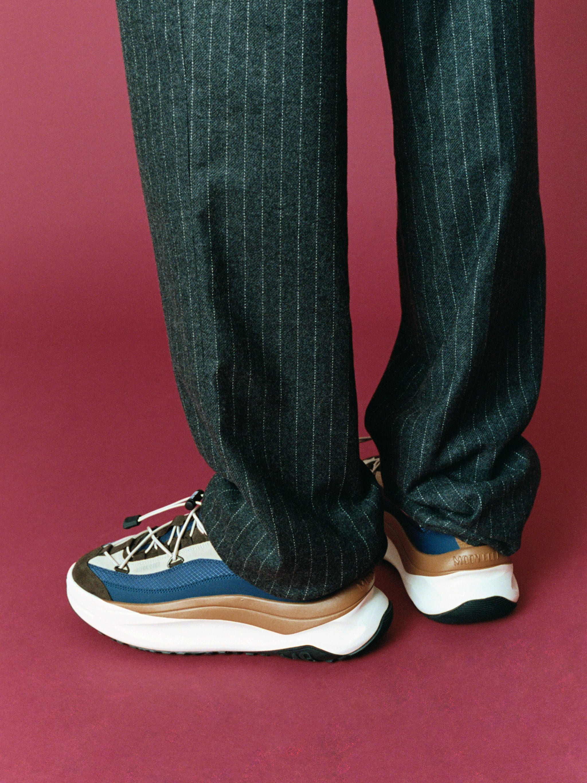 TÊNIS MOON247 XLACE AZUL MARINHO E CASTANHO