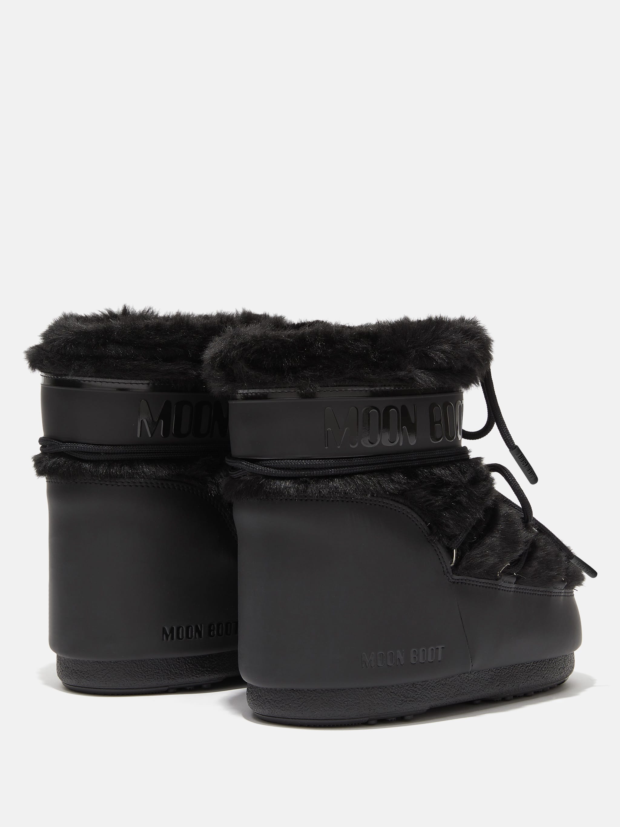 BOTA DE PELÚCIA PRETA BAIXA ICON