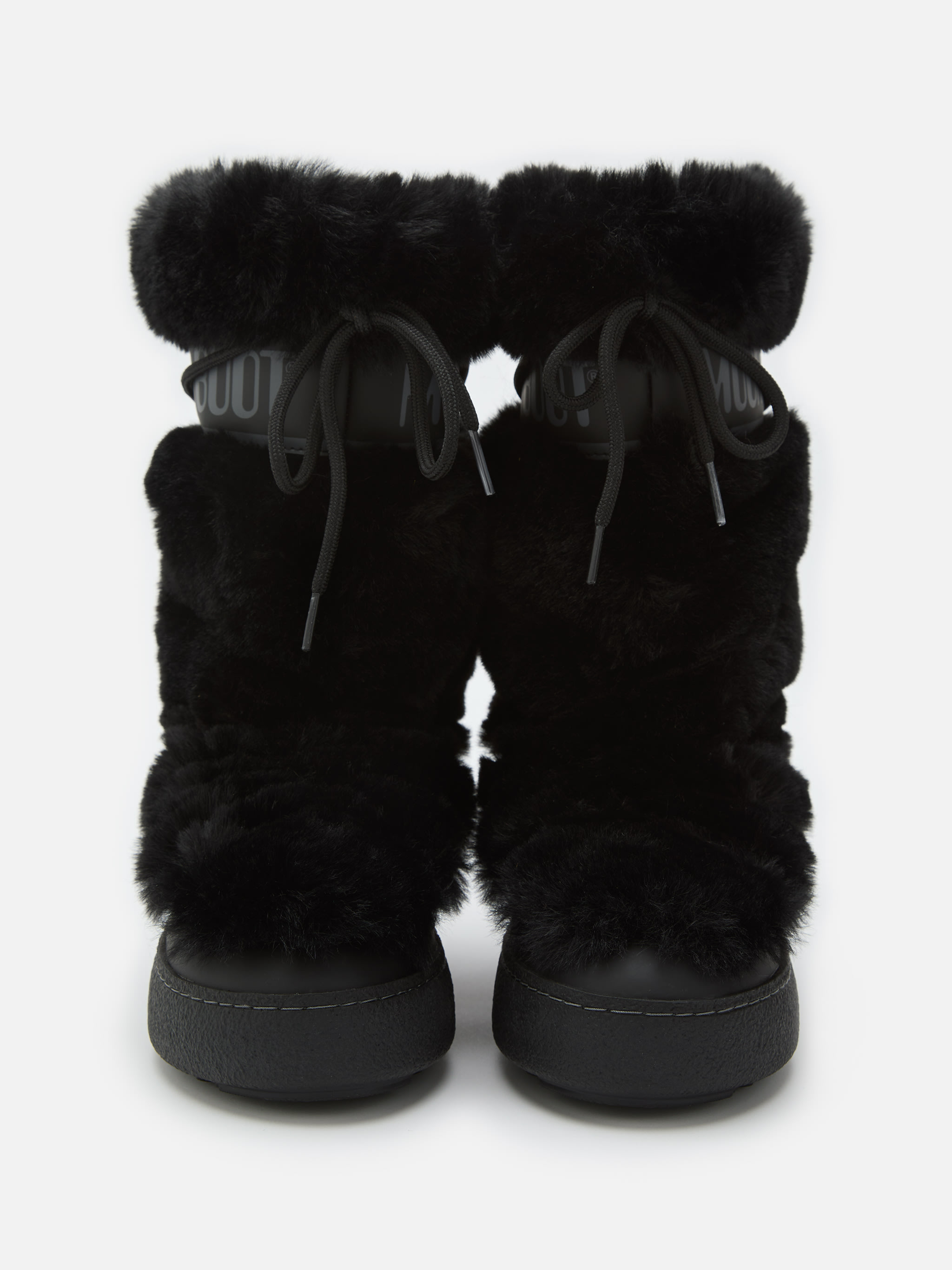 BOTAS ALTAS DE PELE FALSA PRETA LTRACK
