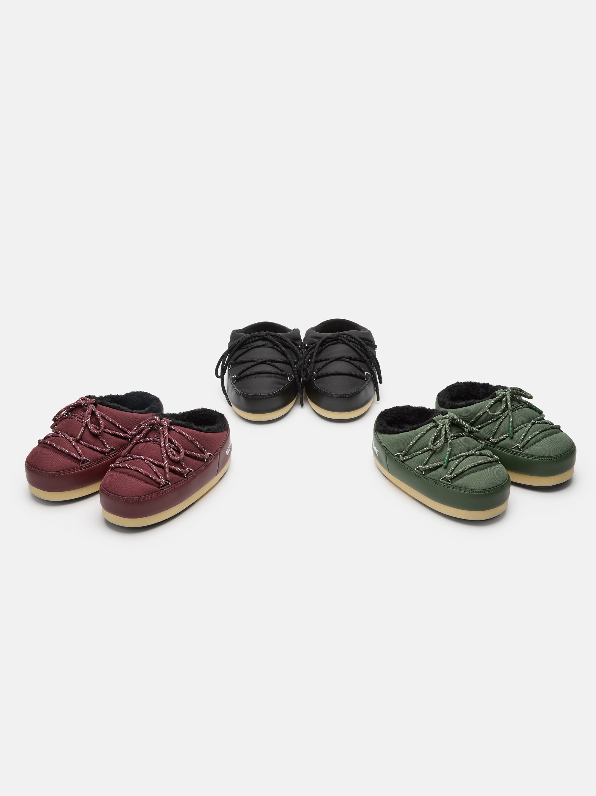 MULES EVX BURGUNDY NYLON