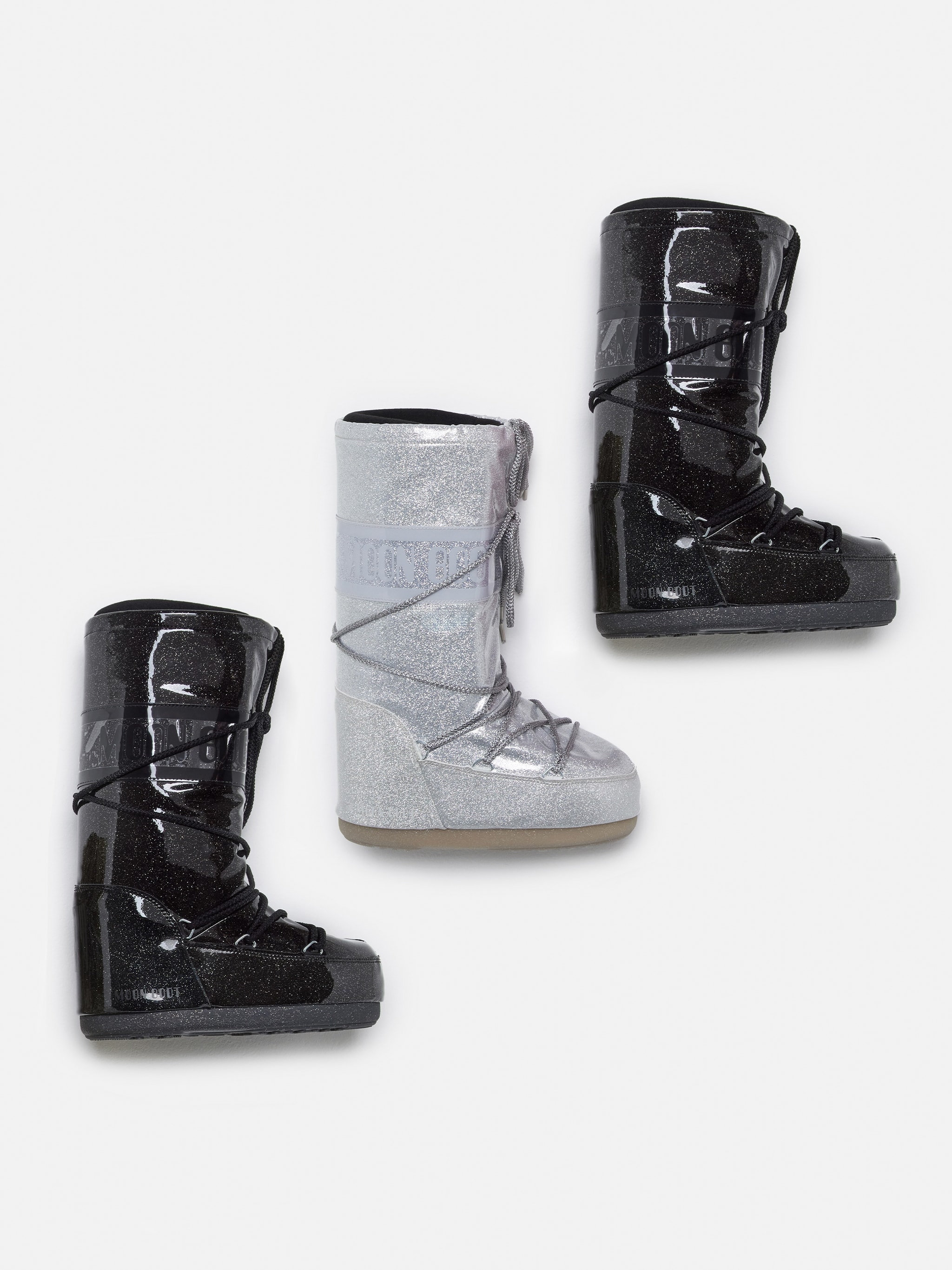 BOTAS COM BRILHOS PRATA ICON